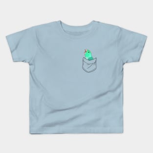 Pocket Turquoise Parrotlet Kids T-Shirt